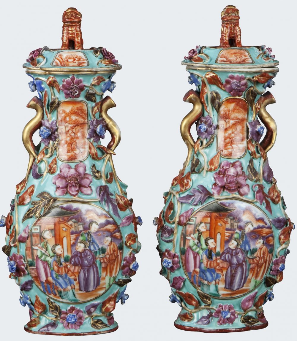 Famille rose Porcelain Qianlong (1736-1795), China Famille rose Porcelain Qianlong (1736-1795), China