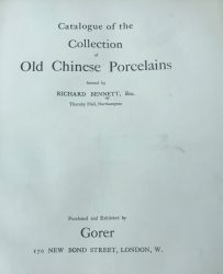 Catalogue of the Old Chinese Porcelains formed by Richard Bennett