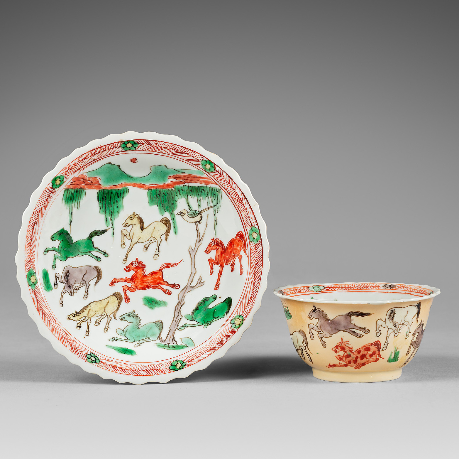 Famille verte Porcelaine kangxi (166-1722), China